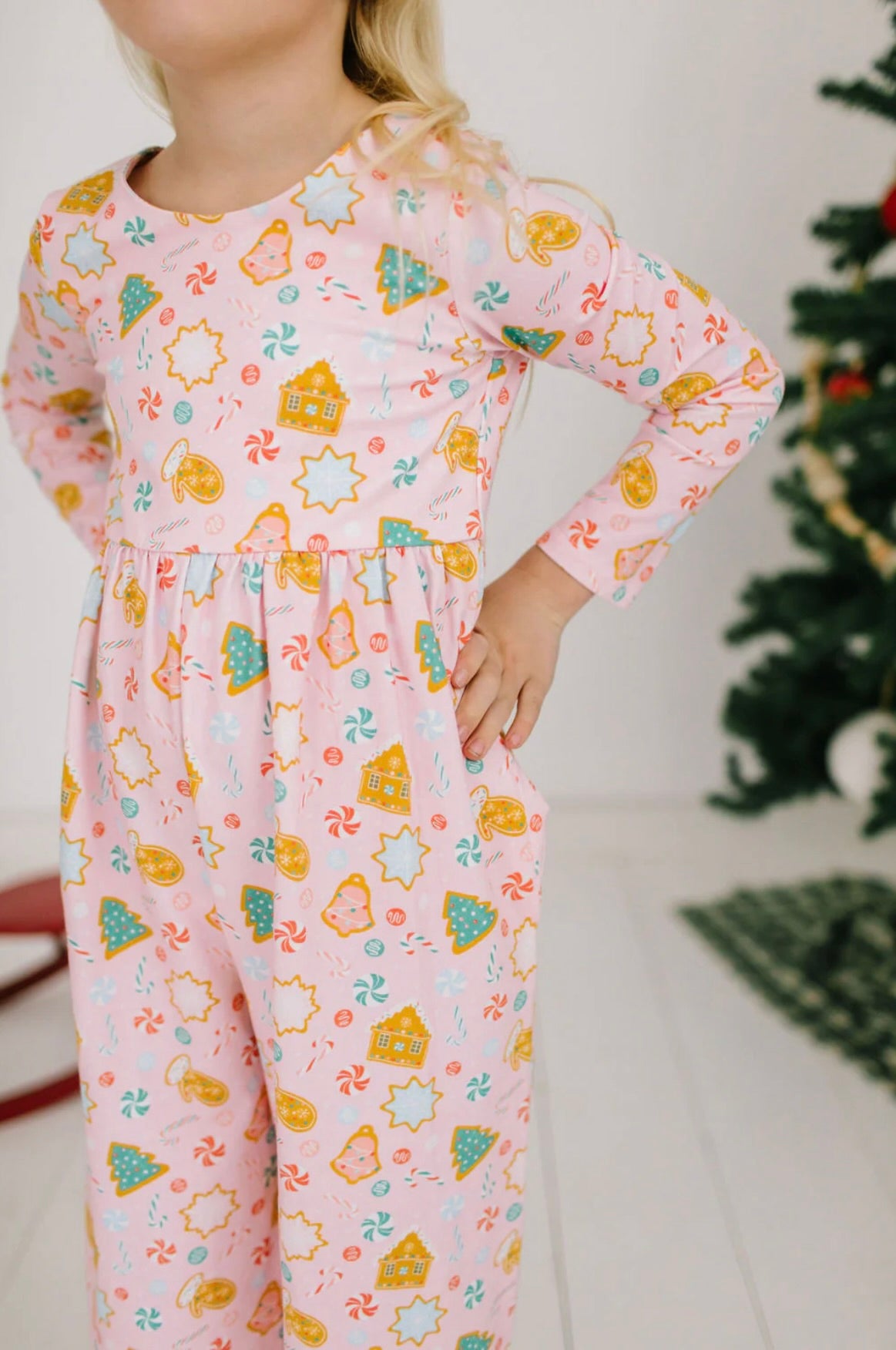 Ollie Jay Christmas Cookie Leggy Romper