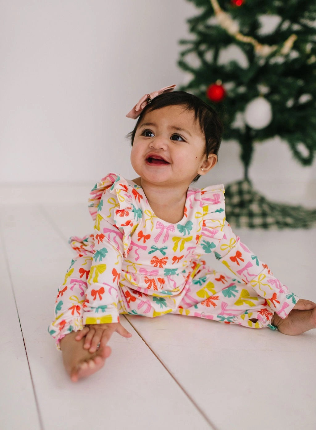 Ollie Jay Holiday Bows Mabel Romper