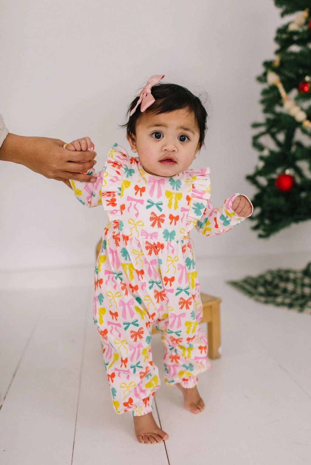Ollie Jay Holiday Bows Mabel Romper