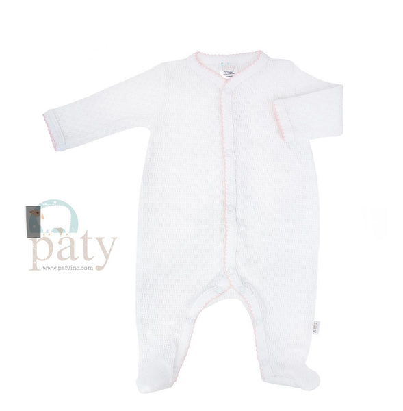 Paty White/Pink Footie