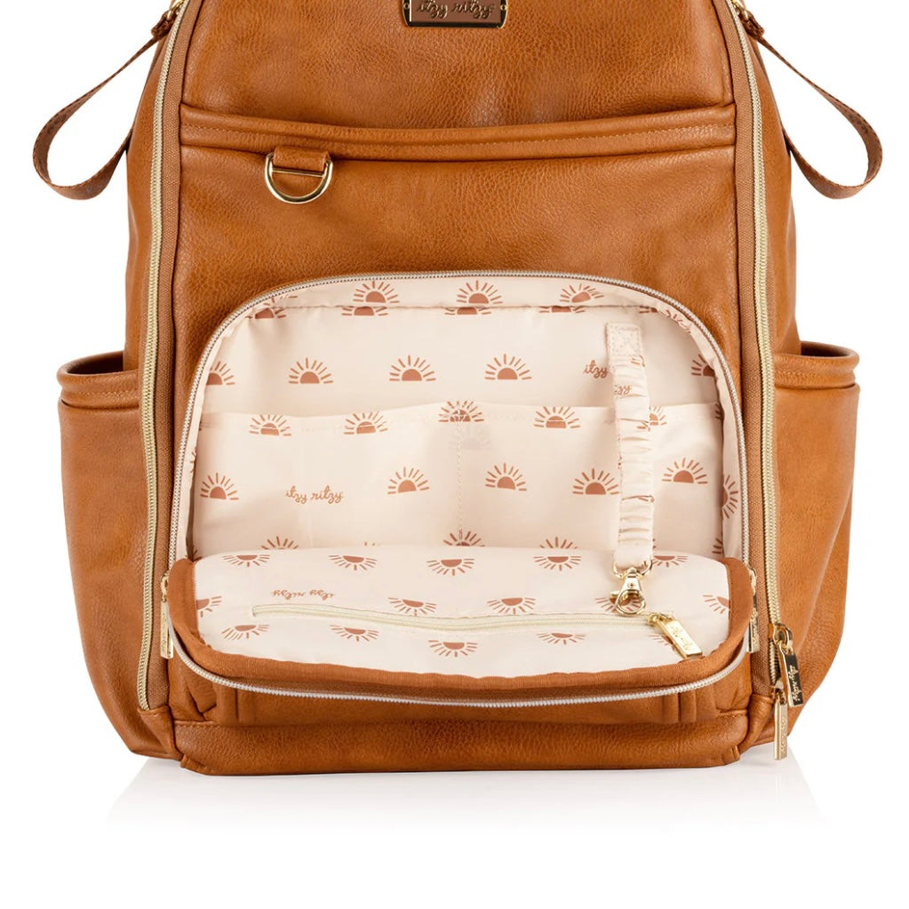 Itzy Ritzy Cognac Boss Plus Diaper Bag