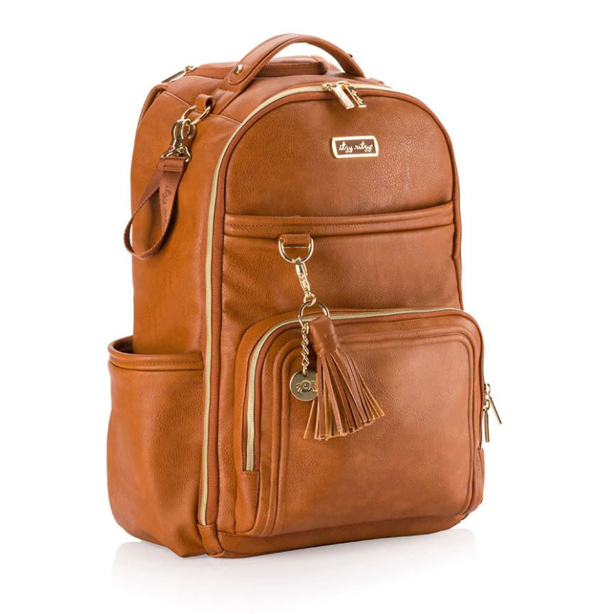 Itzy Ritzy Cognac Boss Plus Diaper Bag