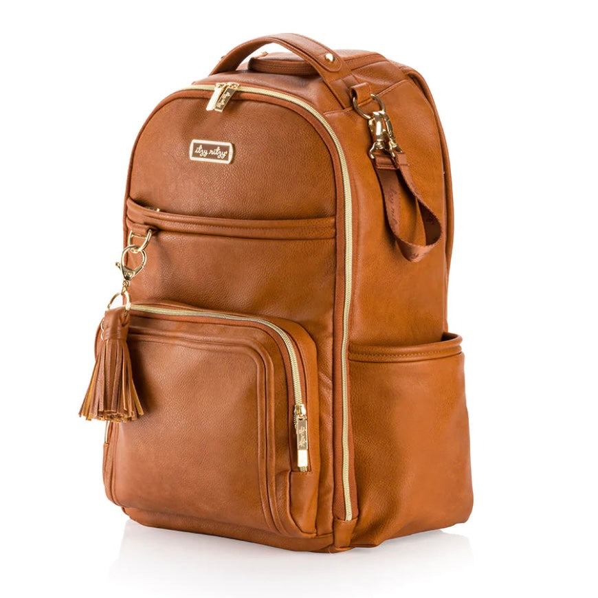 Itzy Ritzy Cognac Boss Plus Diaper Bag
